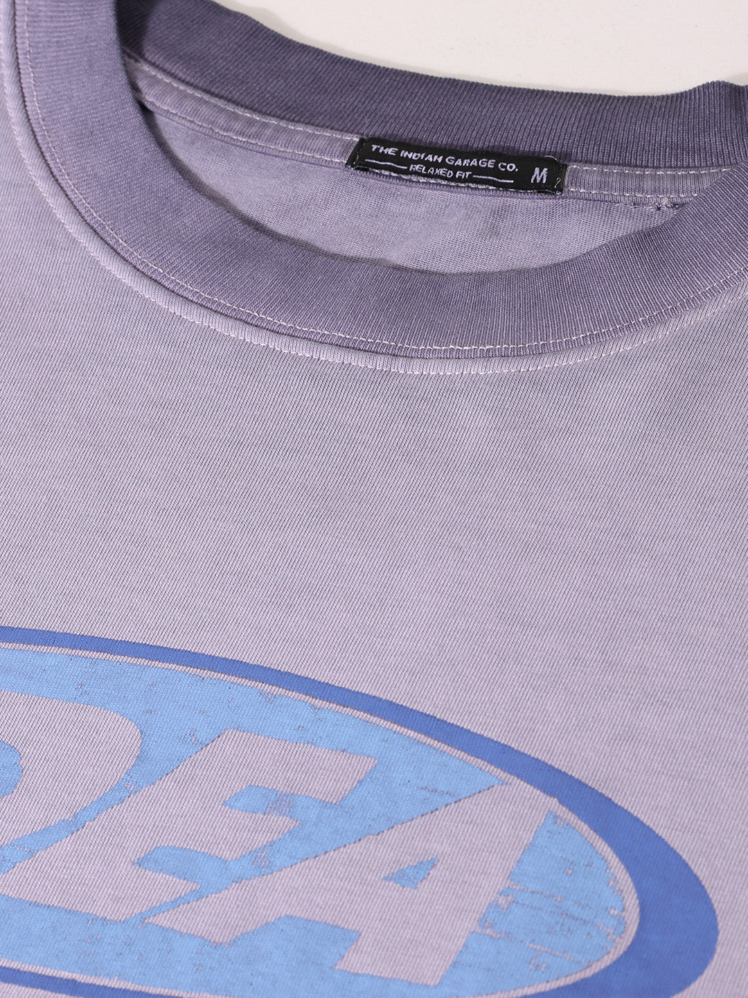 Men's Purple Relaxed Fit Graphic Street Wear T-Shirt
