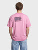 Men's Pink Relaxed Fit Graphic Printed 240 GSM Street Wear T-Shirt