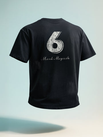 Men's Black Relaxed Fit Graphic Printed 240 GSM Street Wear T-Shirt