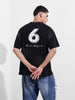 Men's Black Relaxed Fit Graphic Street Wear T-Shirt
