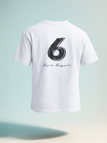 Men's White Relaxed Fit Graphic Printed 240 GSM Street Wear T-Shirt