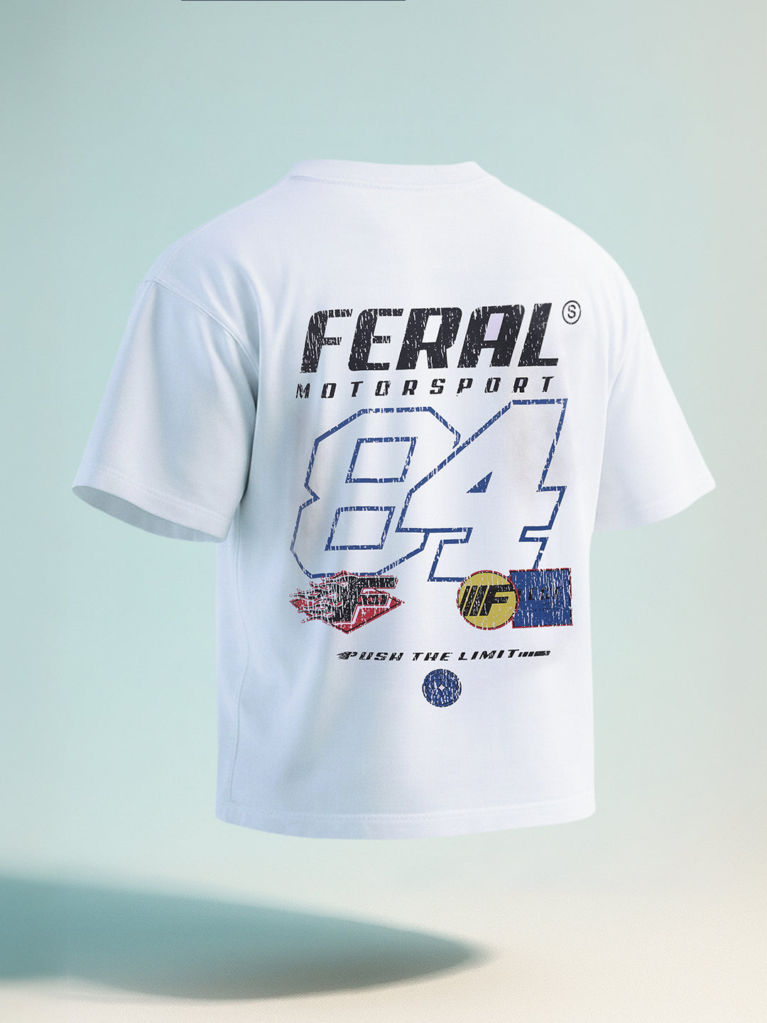 Men's White Relaxed Fit Graphic Printed 240 GSM Street Wear T-Shirt