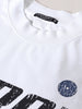 Men's White Relaxed Fit Graphic Street Wear T-Shirt