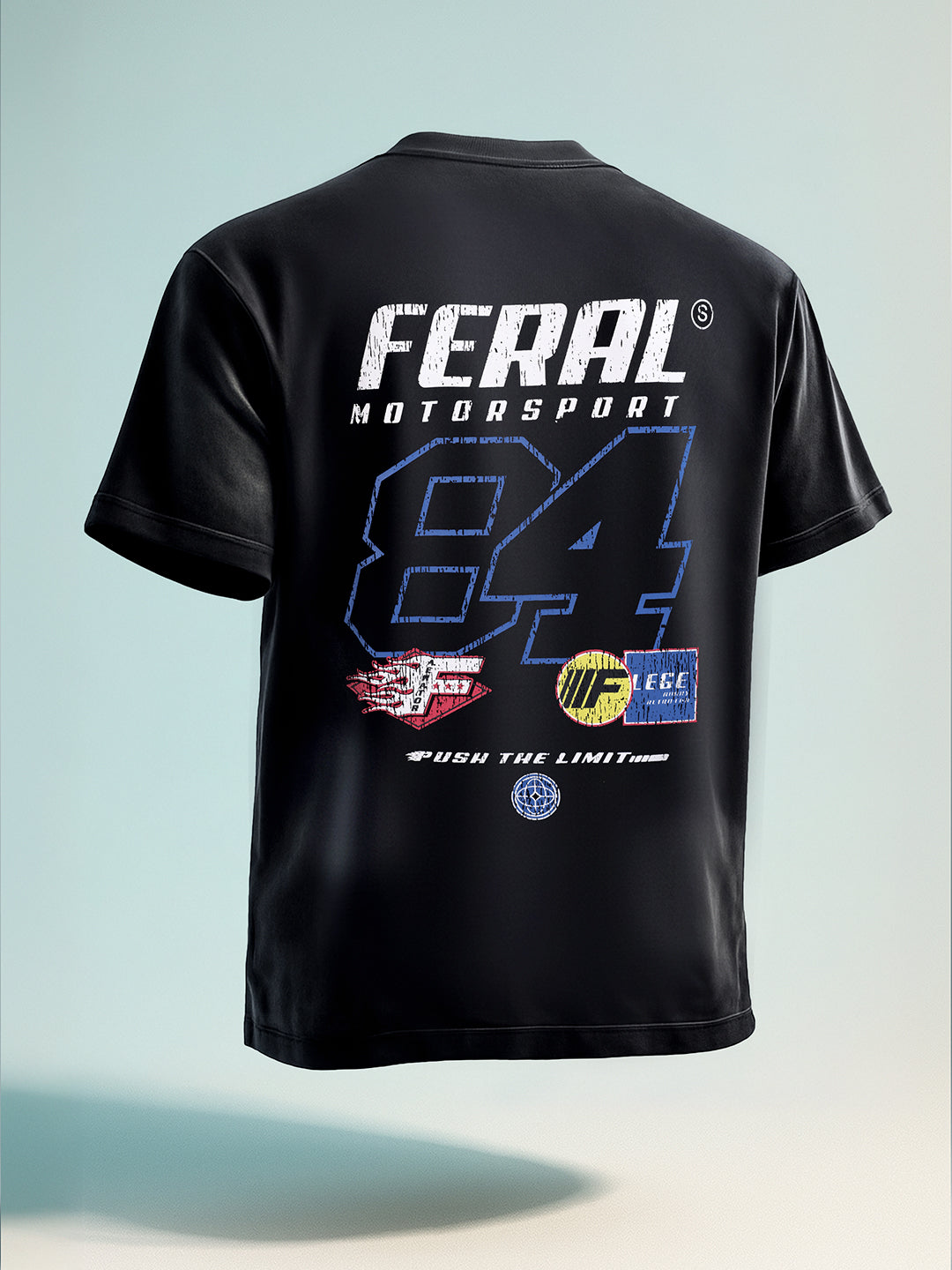 Men's Black Relaxed Fit Graphic Printed 240 GSM Street Wear T-Shirt