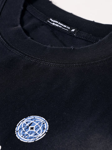 Men's Black Relaxed Fit Graphic Street Wear T-Shirt