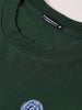 Men's Green Relaxed Fit Graphic Street Wear T-Shirt
