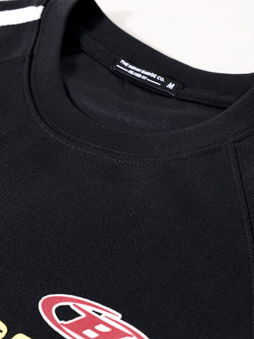 Men's Black Relaxed Fit Graphic Street Wear T-Shirt