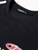Men's Black Relaxed Fit Graphic Street Wear T-Shirt