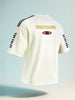Men's Cream Relaxed Fit Graphic Printed 240 GSM Street Wear T-Shirt