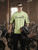 Men's Green Relaxed Fit Graphic Printed 240 GSM Street Wear T-Shirt