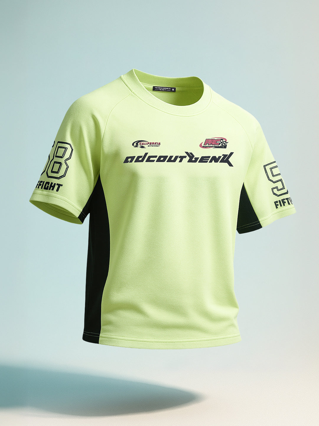 Men's Green Relaxed Fit Graphic Printed 240 GSM Street Wear T-Shirt