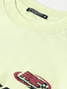 Men's Green Relaxed Fit Graphic Street Wear T-Shirt