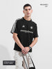 Men's Black Relaxed Fit Graphic Printed 240 GSM Street Wear T-Shirt