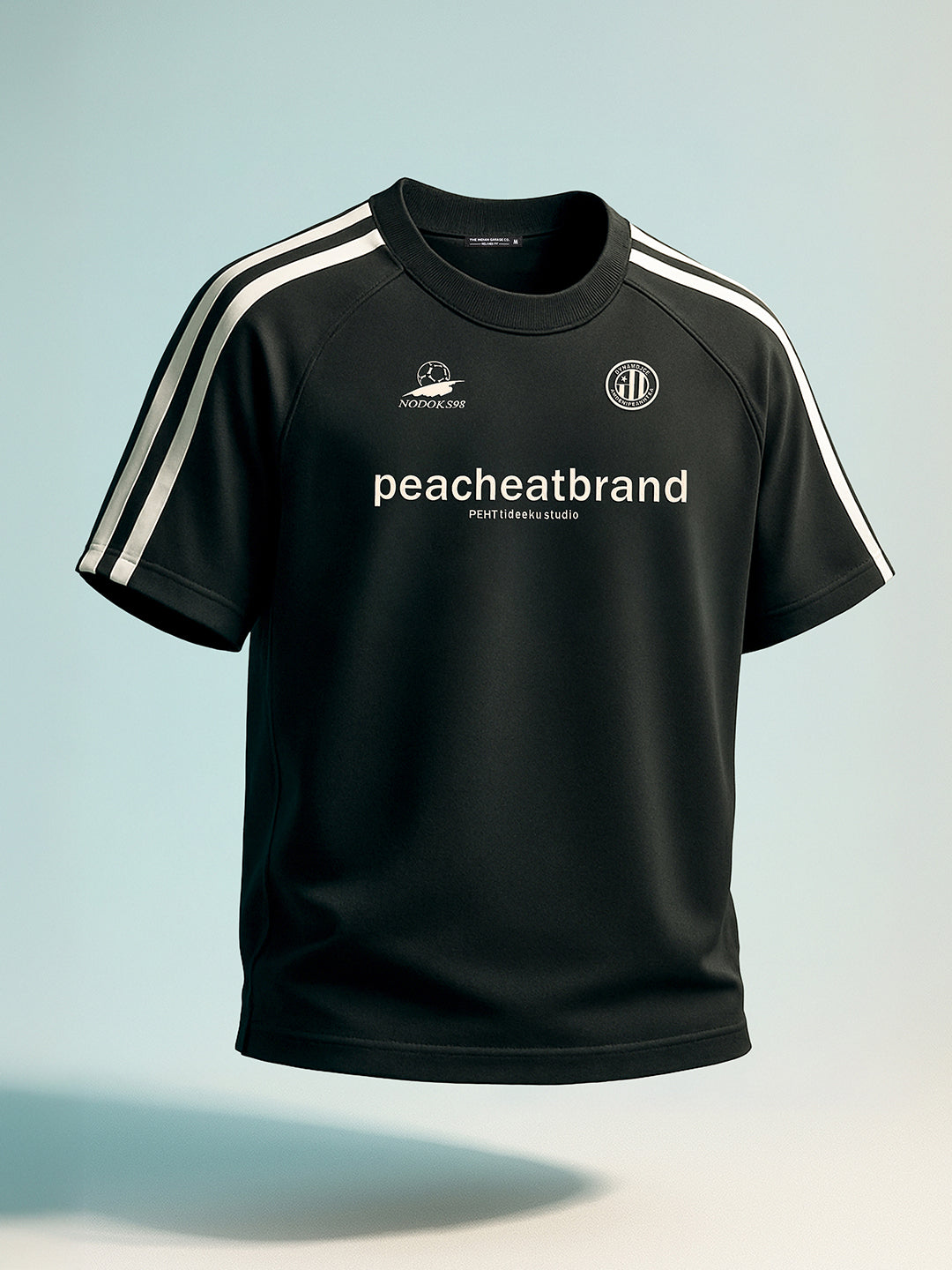 Men's Black Relaxed Fit Graphic Printed 240 GSM Street Wear T-Shirt