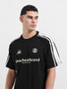 Men's Black Relaxed Fit Graphic Street Wear T-Shirt