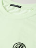 Men's Green Relaxed Fit Graphic Street Wear T-Shirt