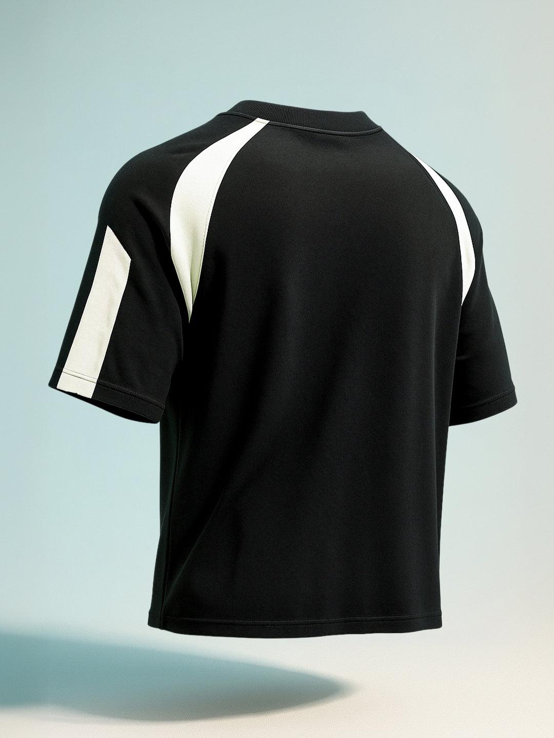 Men's Black Relaxed Fit Graphic Printed 240 GSM Street Wear T-Shirt