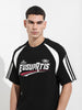 Men's Black Relaxed Fit Graphic Printed 240 GSM Street Wear T-Shirt