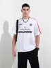 Men's White Relaxed Fit Graphic Street Wear T-Shirt