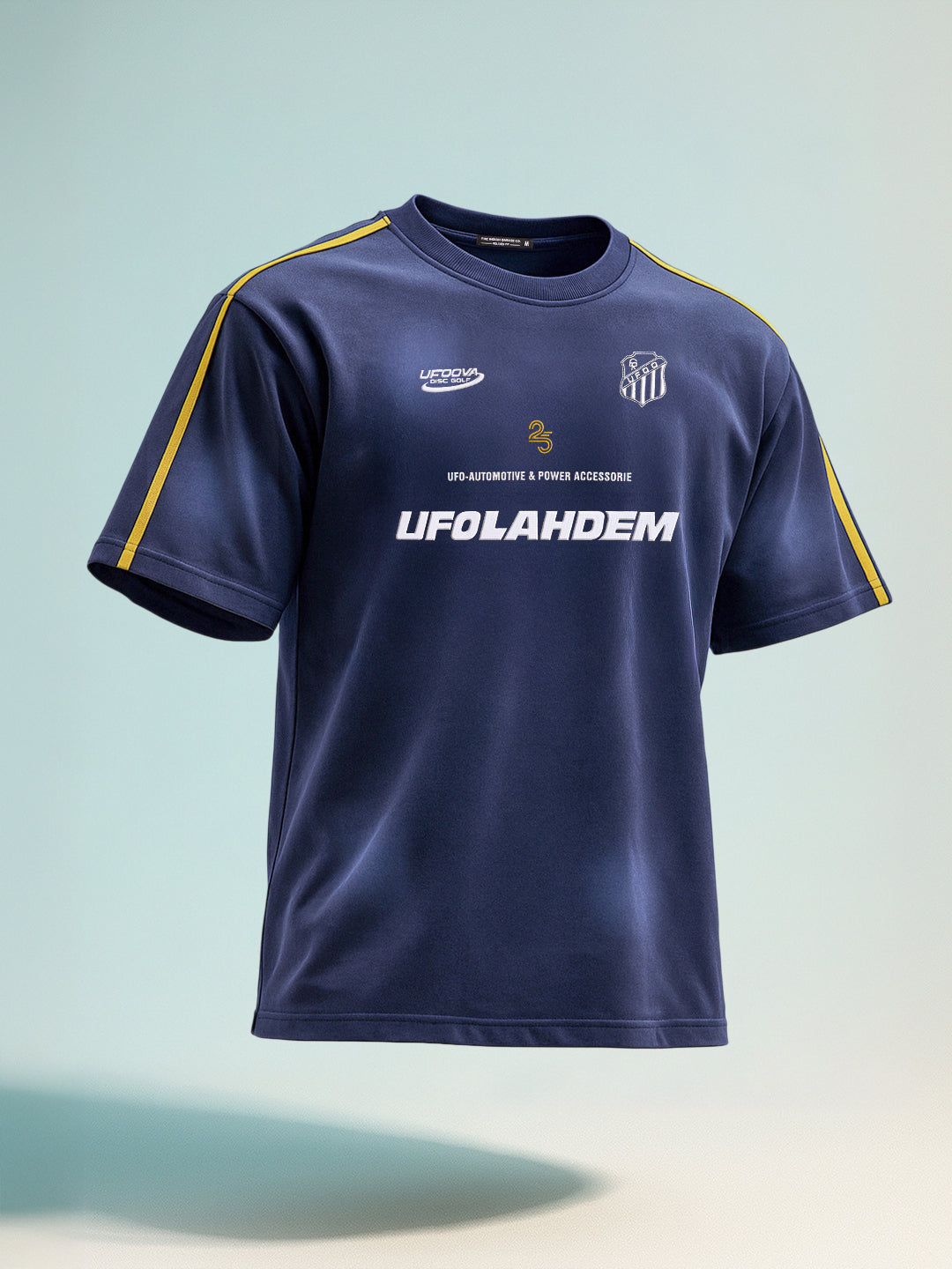 Men's Blue Relaxed Fit Graphic Printed 240 GSM Street Wear T-Shirt