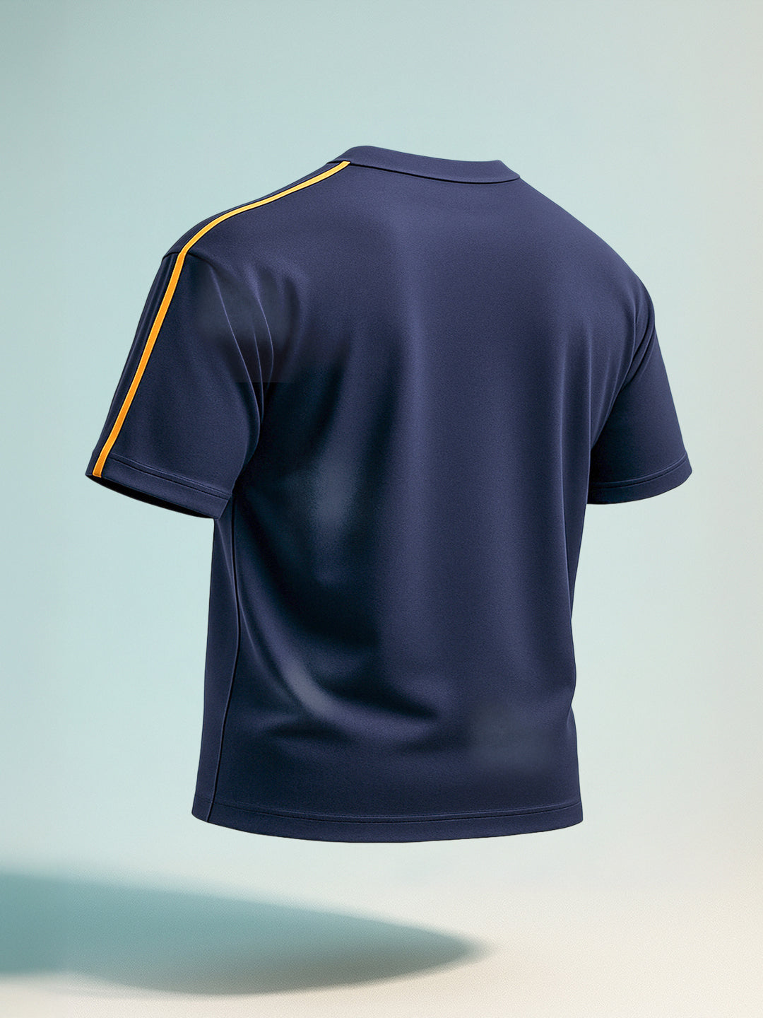 Men's Blue Relaxed Fit Graphic Printed 240 GSM Street Wear T-Shirt