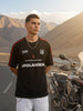 Men's Black Relaxed Fit Graphic Printed 240 GSM Street Wear T-Shirt