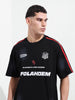Men's Black Relaxed Fit Graphic Printed 240 GSM Street Wear T-Shirt