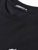 Men's Black Relaxed Fit Graphic Printed 240 GSM Street Wear T-Shirt