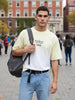 Men's Yellow Relaxed Fit Printed 240 GSM Street Wear T-Shirt