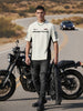 Men's Cream Relaxed Fit Graphic Printed 240 GSM Street Wear T-Shirt