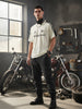 Men's Cream Relaxed Fit Graphic Printed 240 GSM Street Wear T-Shirt