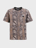 Men's Beige Relaxed Fit Embroidered Casual T-Shirt
