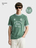 Men's Green Boxy Fit Solid Casual T-Shirt