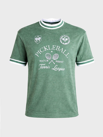 Men's Green Boxy Fit Solid Casual T-Shirt