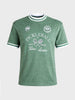 Men's Green Boxy Fit Solid Casual T-Shirt
