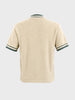 Men's Cream Boxy Fit Embroidered Casual T-Shirt