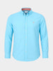 Men's Blue Slim Fit Solid Casual Shirt