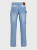 Men's Blue Relaxed Fit Solid Utility Jeans