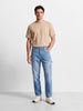 Men's Blue Relaxed Fit Solid Utility Jeans