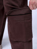 Men's Brown Relaxed Fit Solid Casual Cargo