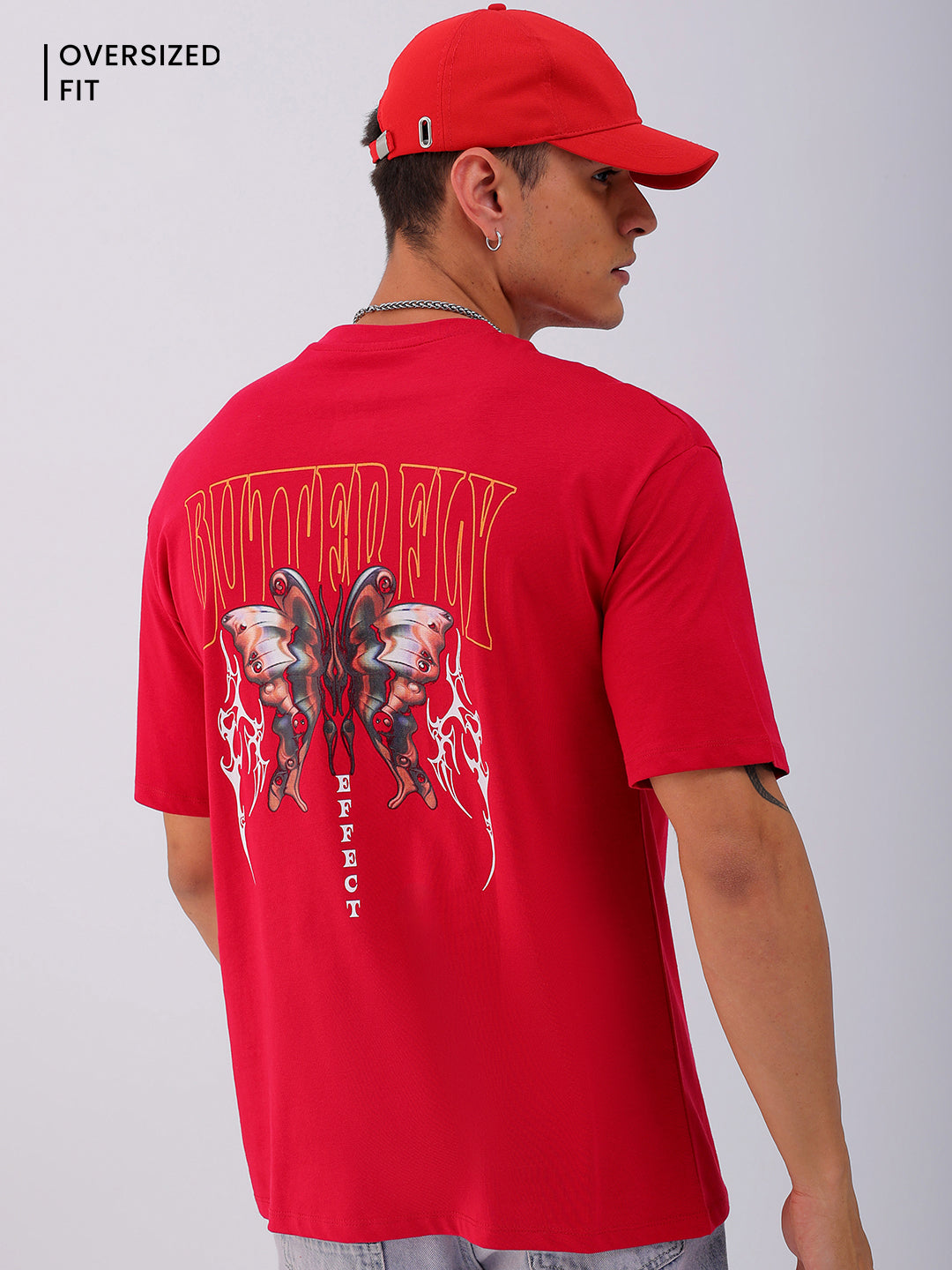 Men's Back Printed Oversized T-Shirt