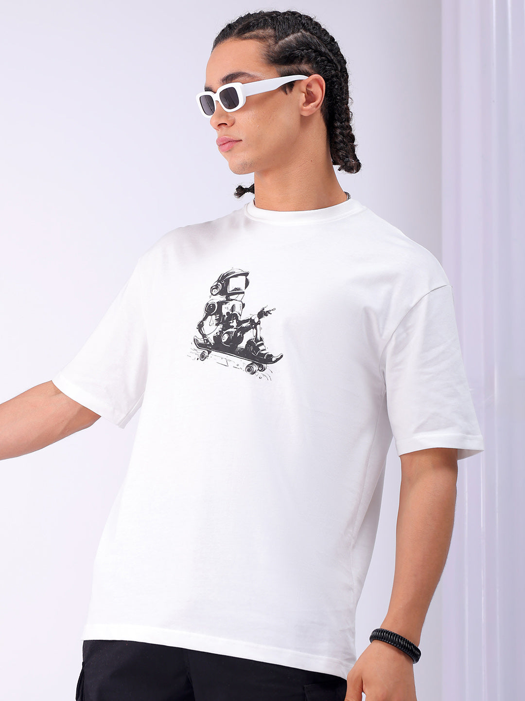 Shop Men's Back Printed Oversized T-Shirt Online.