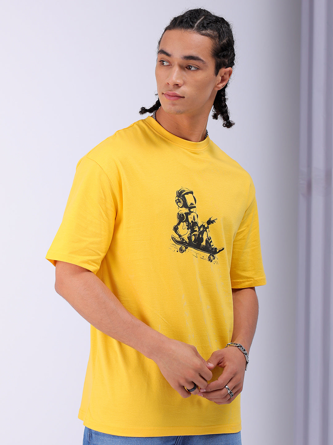 Shop Men's Back Printed Oversized T-Shirt Online.