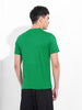 Men's Green Slim Fit Placement Print Round Neck T-shirt