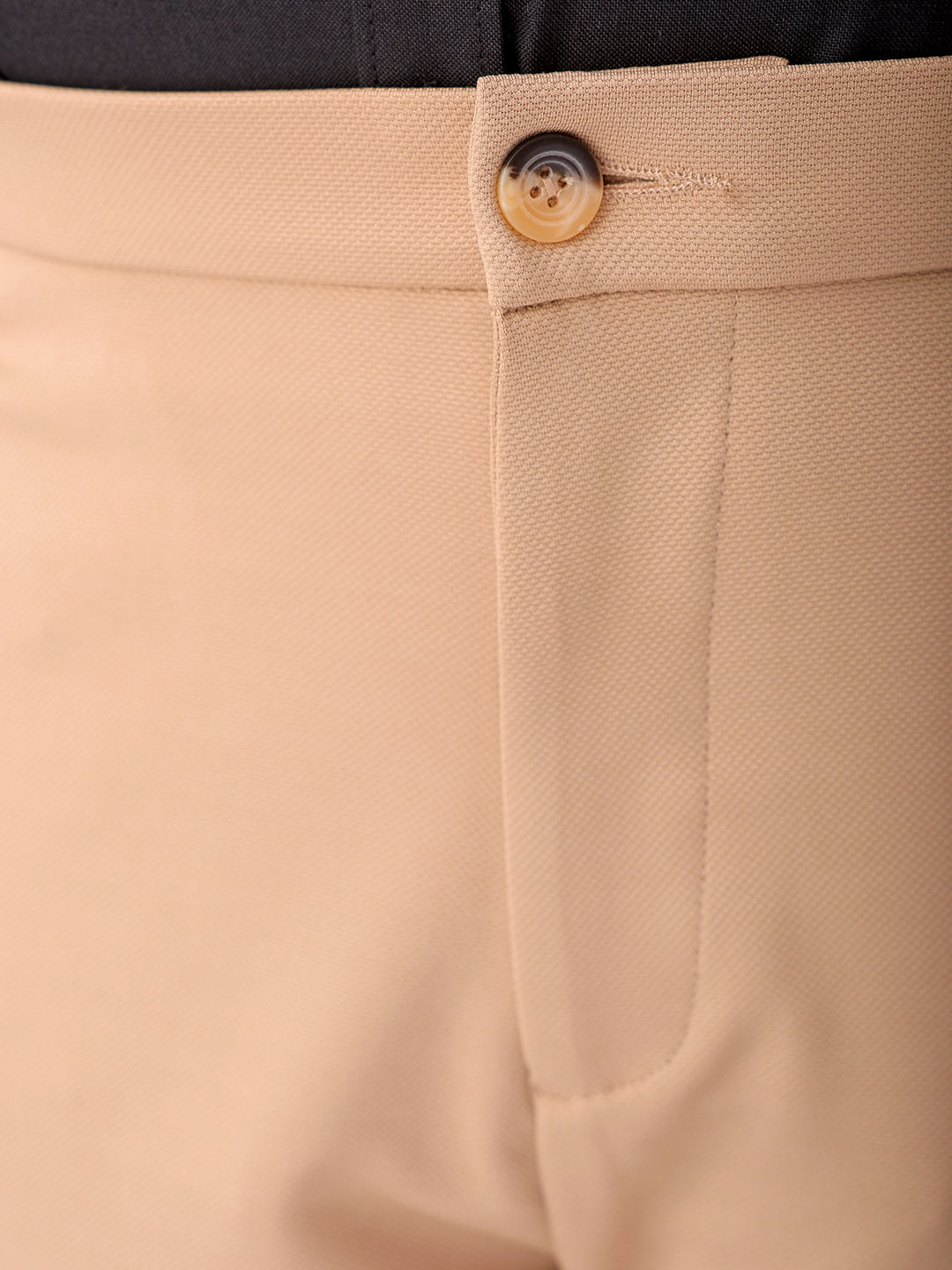 Shop Men's Khaki Regular Fit Self Design Plus Size Chinos Online.