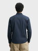 Men's Navy Blue Boxy Fit Solid Korean Street Shirt