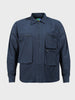 Men's Navy Blue Boxy Fit Solid Korean Street Shirt