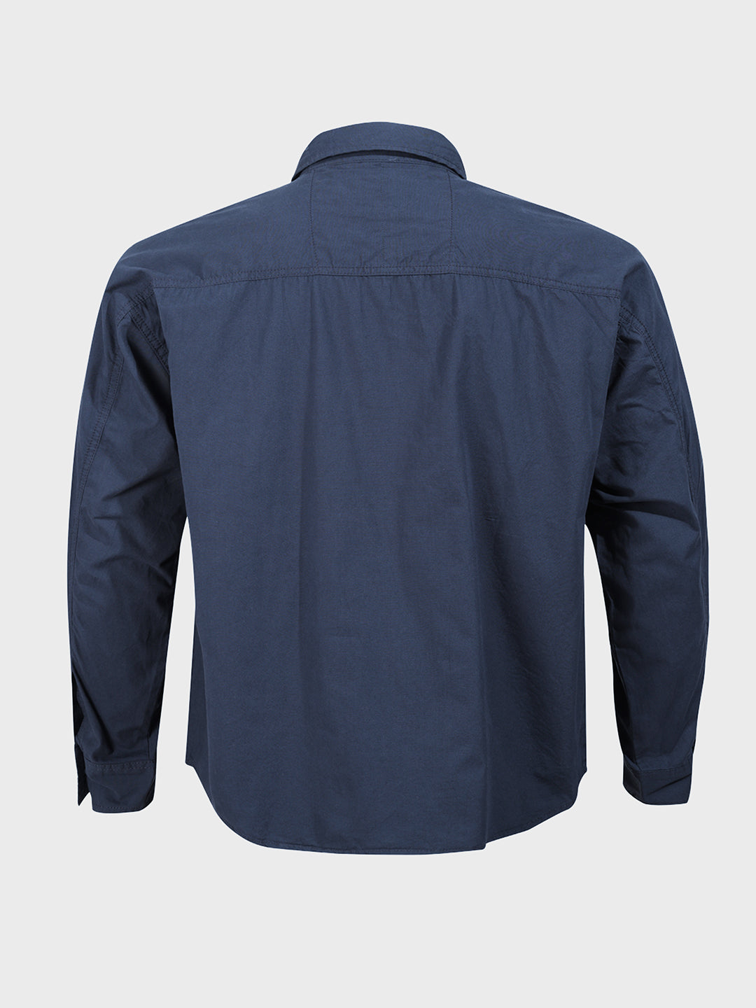 Men's Navy Blue Boxy Fit Solid Korean Street Shirt