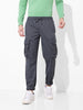 Men Cargo Fit Grey Joggers
