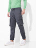 Men Cargo Fit Grey Joggers